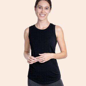 XXL Woolly Clothing Co. Merino Wool Crew Tank in Black